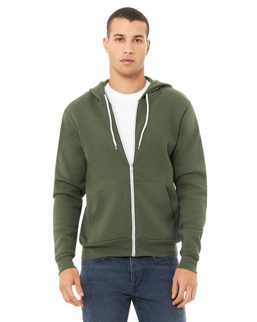 3739 Bella + Canvas Unisex Sponge Fleece Full-Zip Hooded Sweatshirt