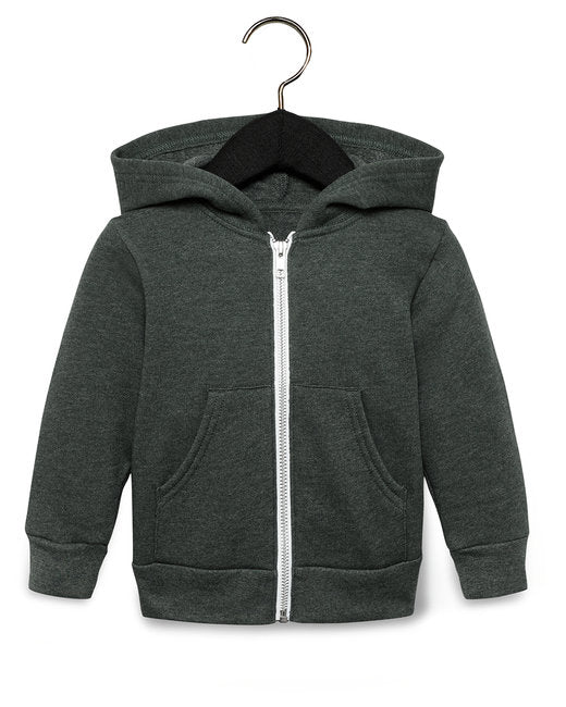 3739T Bella + Canvas Toddler Full-Zip Hooded Sweatshirt