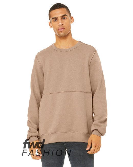 3743 Bella + Canvas FWD Fashion Unisex Raw Seam Crewneck Pullover