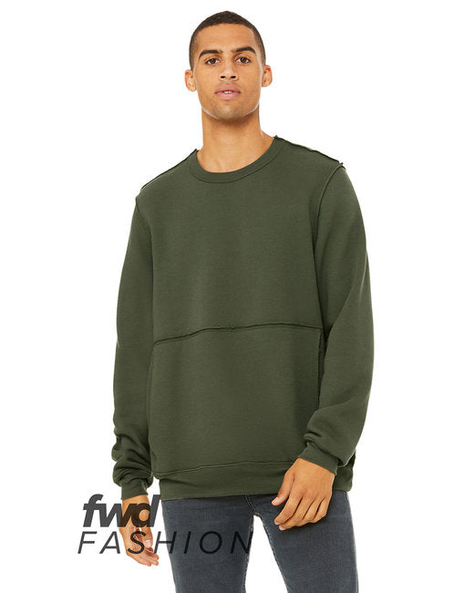 3743 Bella + Canvas FWD Fashion Unisex Raw Seam Crewneck Pullover