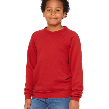 3901Y Bella + Canvas Youth Sponge Fleece Raglan Sweatshirt