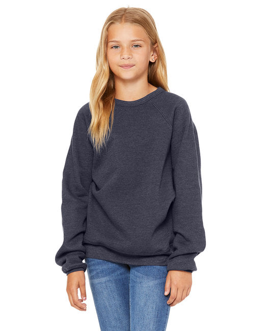 3901Y Bella + Canvas Youth Sponge Fleece Raglan Sweatshirt