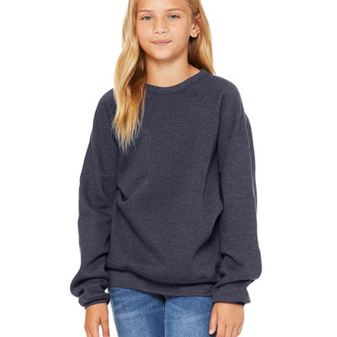 3901Y Bella + Canvas Youth Sponge Fleece Raglan Sweatshirt