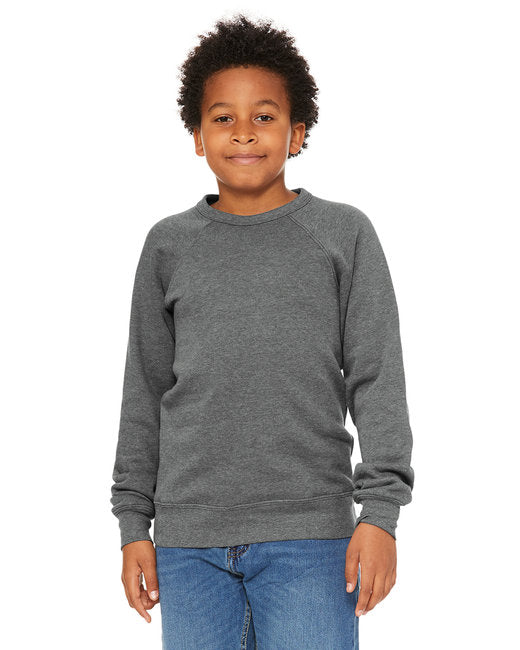 3901Y Bella + Canvas Youth Sponge Fleece Raglan Sweatshirt