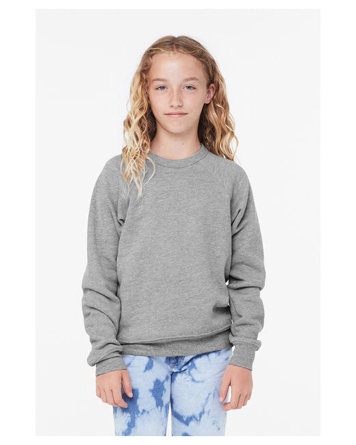 3901Y Bella + Canvas Youth Sponge Fleece Raglan Sweatshirt