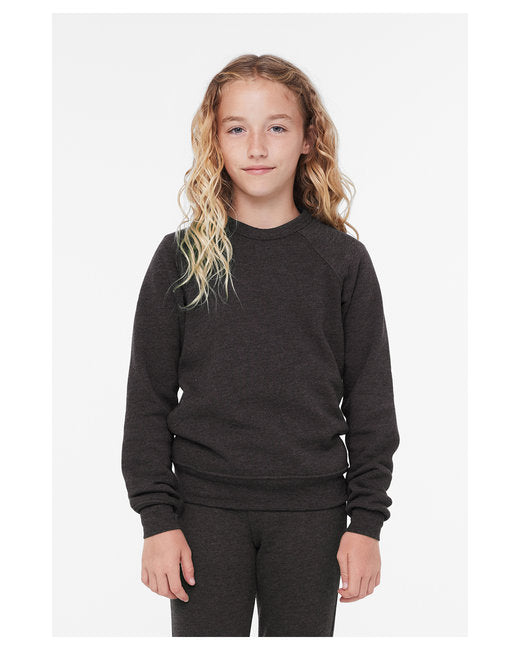 3901Y Bella + Canvas Youth Sponge Fleece Raglan Sweatshirt