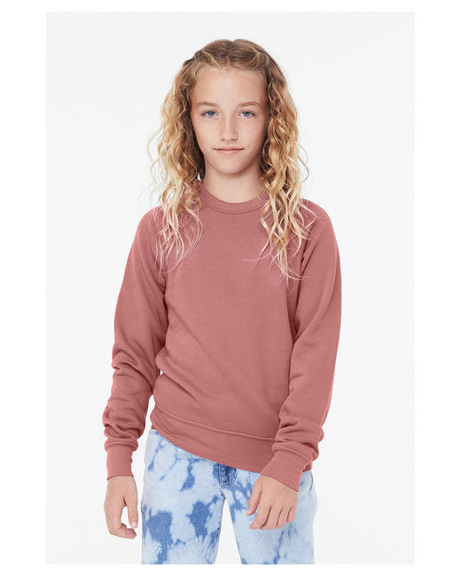 3901Y Bella + Canvas Youth Sponge Fleece Raglan Sweatshirt