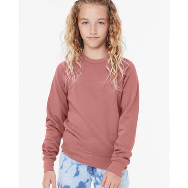 3901Y Bella + Canvas Youth Sponge Fleece Raglan Sweatshirt