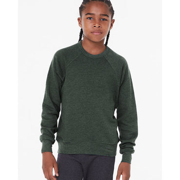 3901Y Bella + Canvas Youth Sponge Fleece Raglan Sweatshirt