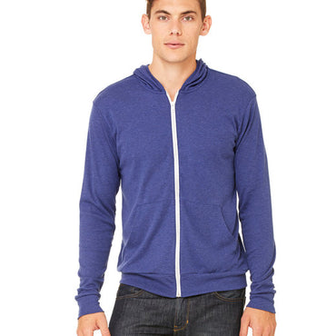 3939 Bella + Canvas Unisex Triblend Full-Zip Lightweight Hoodie