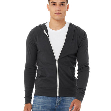 3939 Bella + Canvas Unisex Triblend Full-Zip Lightweight Hoodie