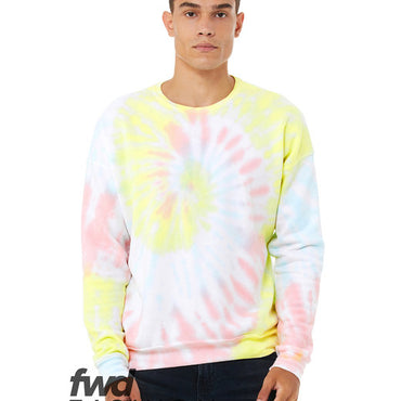 3945RD Bella + Canvas FWD Fashion Unisex Tie-Dye Pullover Sweatshirt