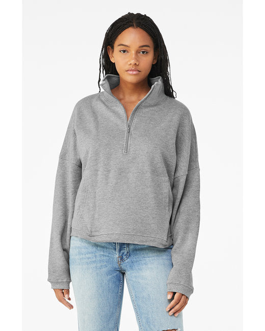 3953 Bella + Canvas Ladies' Sponge Fleece Half-Zip Pullover Sweatshirt