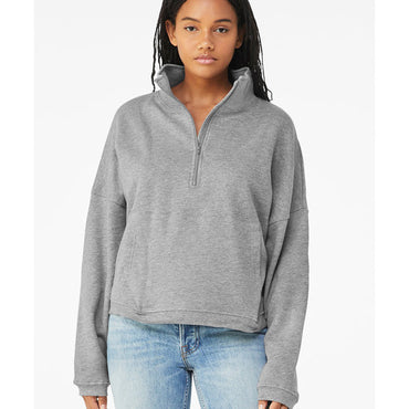 3953 Bella + Canvas Ladies' Sponge Fleece Half-Zip Pullover Sweatshirt