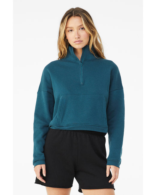 3953 Bella + Canvas Ladies' Sponge Fleece Half-Zip Pullover Sweatshirt