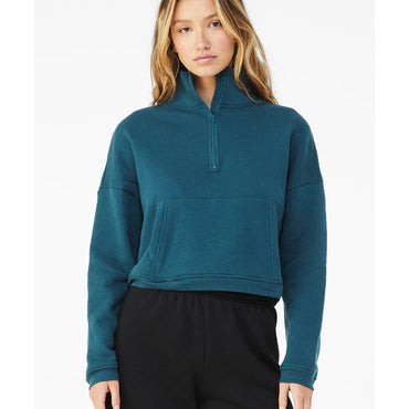 3953 Bella + Canvas Ladies' Sponge Fleece Half-Zip Pullover Sweatshirt