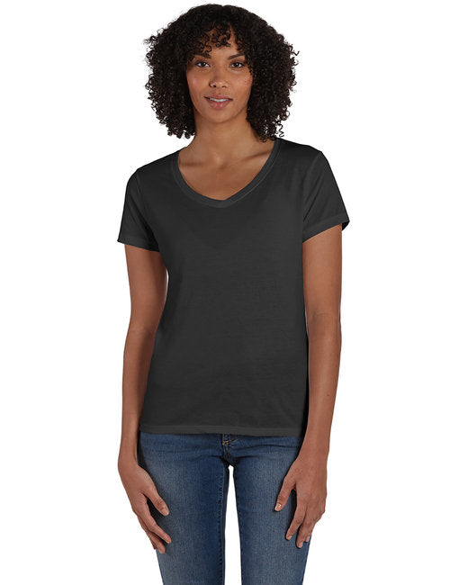 42VT Hanes Ladies' Perfect-T Triblend V-Neck T-shirt