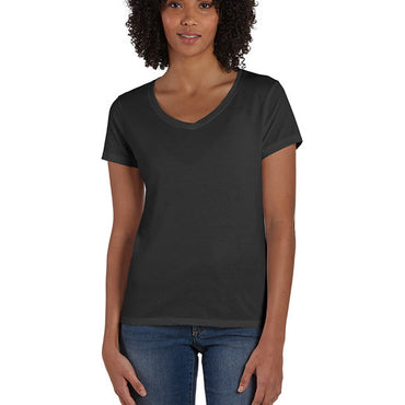 42VT Hanes Ladies' Perfect-T Triblend V-Neck T-shirt