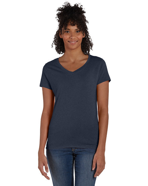 42VT Hanes Ladies' Perfect-T Triblend V-Neck T-shirt