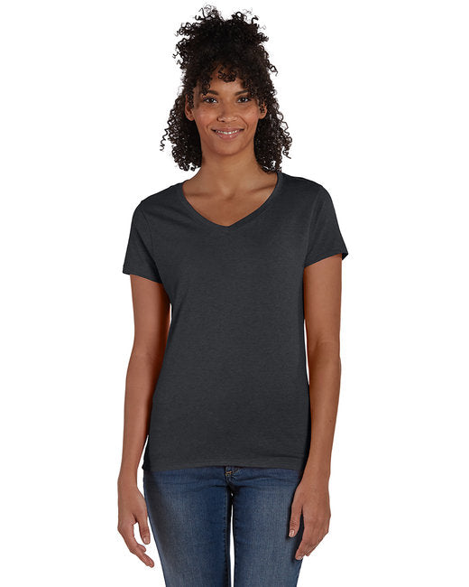 42VT Hanes Ladies' Perfect-T Triblend V-Neck T-shirt