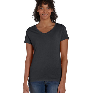 42VT Hanes Ladies' Perfect-T Triblend V-Neck T-shirt