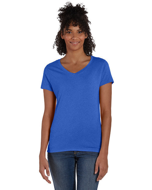 42VT Hanes Ladies' Perfect-T Triblend V-Neck T-shirt