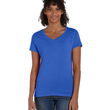 42VT Hanes Ladies' Perfect-T Triblend V-Neck T-shirt