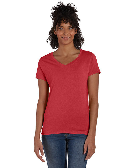 42VT Hanes Ladies' Perfect-T Triblend V-Neck T-shirt