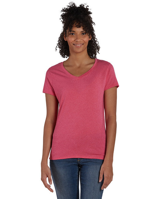 42VT Hanes Ladies' Perfect-T Triblend V-Neck T-shirt