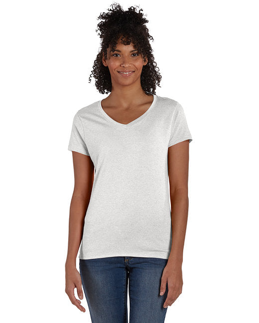 42VT Hanes Ladies' Perfect-T Triblend V-Neck T-shirt