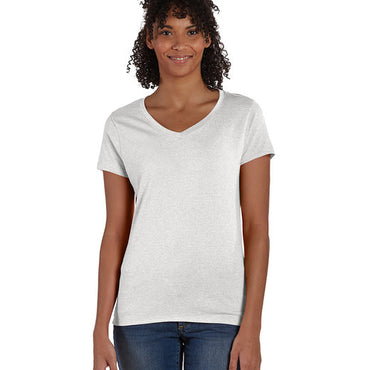 42VT Hanes Ladies' Perfect-T Triblend V-Neck T-shirt