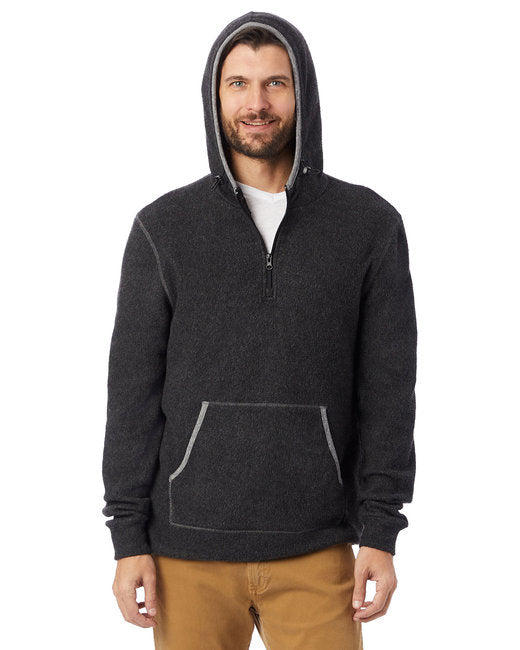 43251RT Alternative Adult Quarter Zip Fleece Hooded Sweatshirt