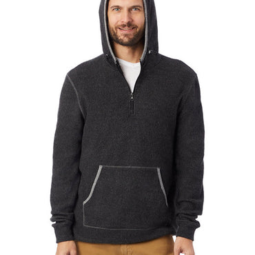 43251RT Alternative Adult Quarter Zip Fleece Hooded Sweatshirt