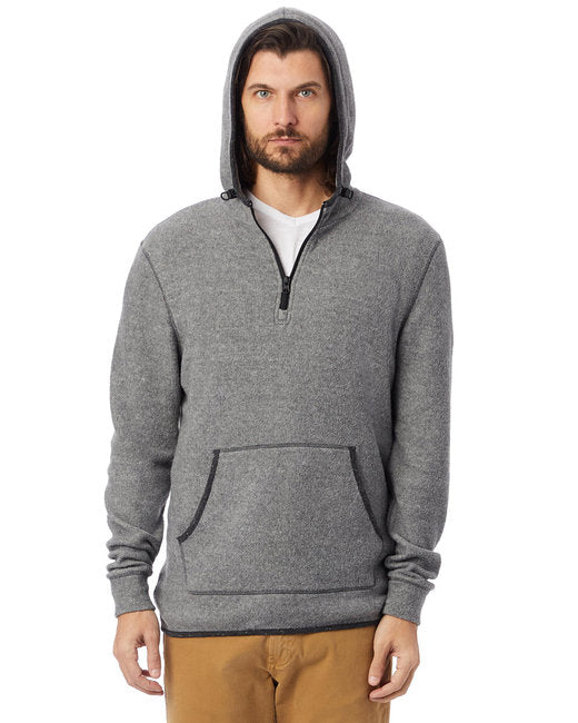 43251RT Alternative Adult Quarter Zip Fleece Hooded Sweatshirt