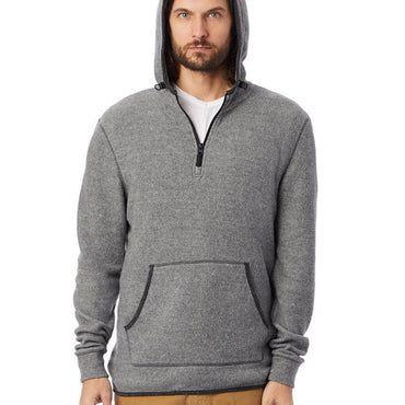 43251RT Alternative Adult Quarter Zip Fleece Hooded Sweatshirt