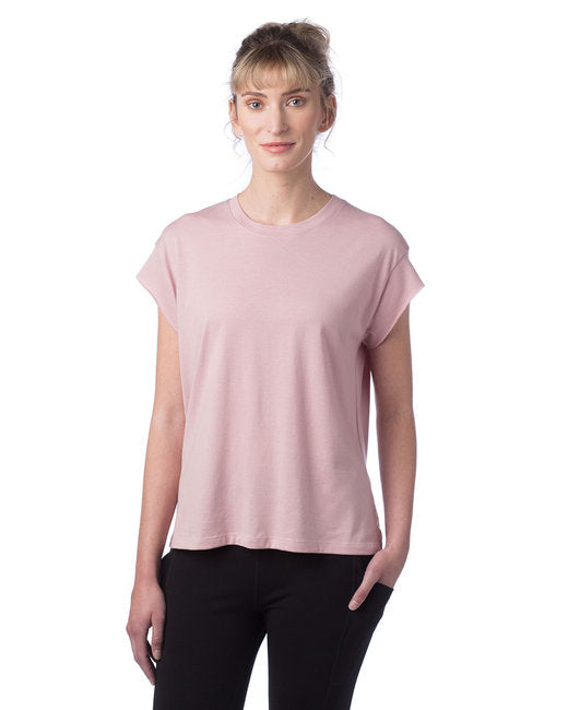 4461HM Alternative Ladies' Modal Tri-Blend Raw Edge Muscle T-Shirt