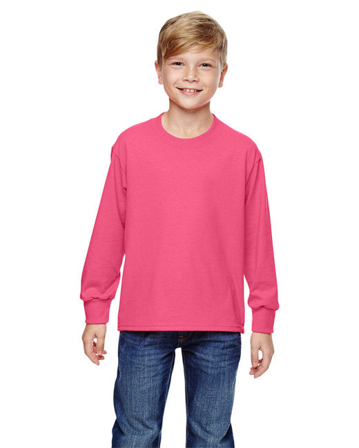 4930B Fruit of the Loom Youth 5 oz. HD Cotton™ Long-Sleeve T-Shirt