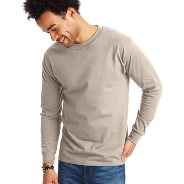 5186 Hanes Adult Long-Sleeve Beefy-T®