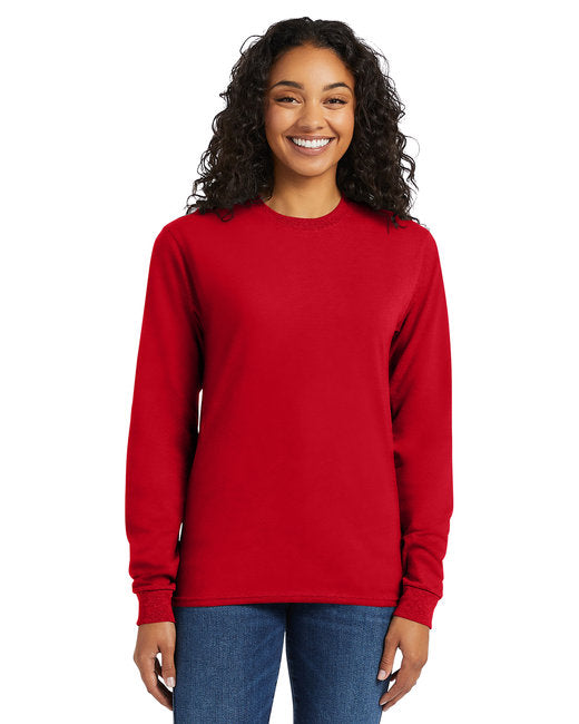 5286 Hanes Men's 5.2 oz. ComfortSoft® Cotton Long-Sleeve T-Shirt