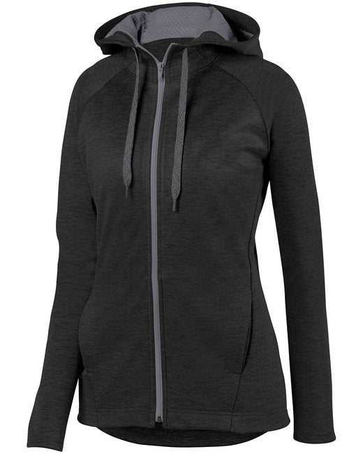 5558 Augusta Sportswear Ladies' Zoe Tonal Heather Full Zip Hoodie