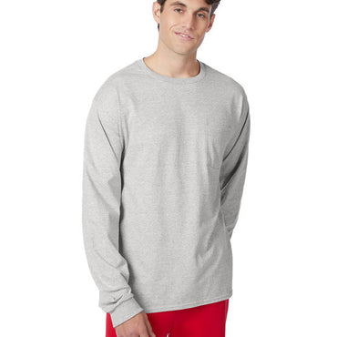 5596 Hanes Men's Authentic-T Long-Sleeve Pocket T-Shirt