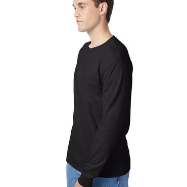 5596 Hanes Men's Authentic-T Long-Sleeve Pocket T-Shirt