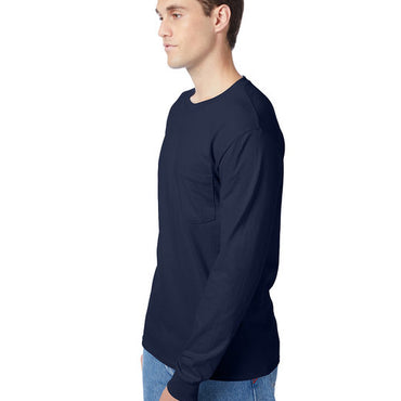 5596 Hanes Men's Authentic-T Long-Sleeve Pocket T-Shirt