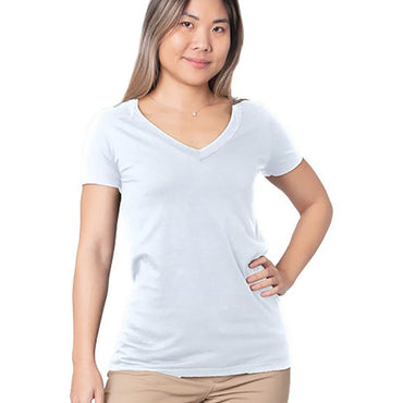 5875 Bayside Ladies' Fine Jersey V-Neck T-Shirt