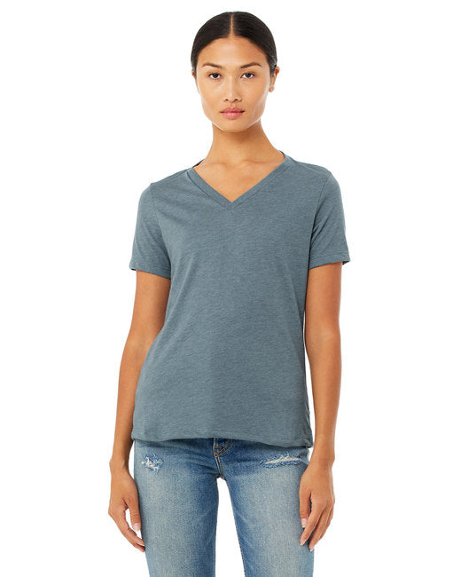 6405CVC Bella + Canvas Ladies' Relaxed Heather CVC Jersey V-Neck T-Shirt