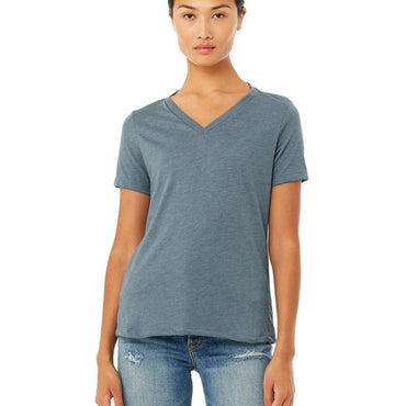 6405CVC Bella + Canvas Ladies' Relaxed Heather CVC Jersey V-Neck T-Shirt