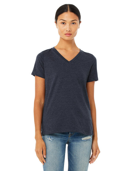 6405CVC Bella + Canvas Ladies' Relaxed Heather CVC Jersey V-Neck T-Shirt