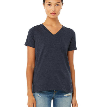 6405CVC Bella + Canvas Ladies' Relaxed Heather CVC Jersey V-Neck T-Shirt