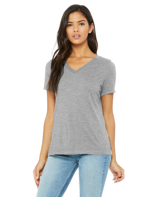 6405CVC Bella + Canvas Ladies' Relaxed Heather CVC Jersey V-Neck T-Shirt