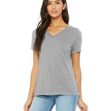 6405CVC Bella + Canvas Ladies' Relaxed Heather CVC Jersey V-Neck T-Shirt